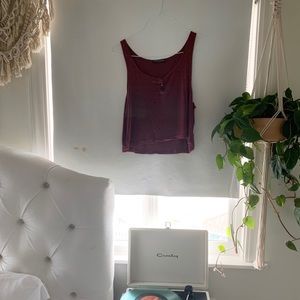 Brandy Melville maroon button tank